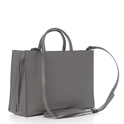 Balenciaga Calfskin Blackout Hardware Perforated Papier A6 Tote Gris Acier 2 of 9