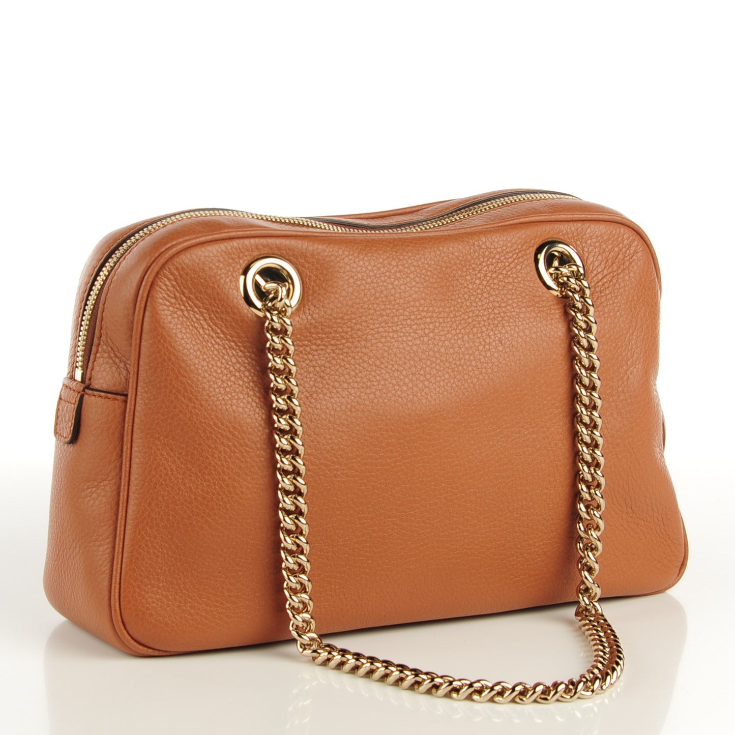 Pebbled Calfskin Small Soho Bowler Moka
