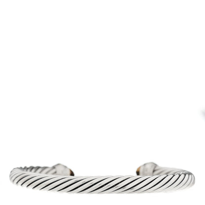 David Yurman Sterling Silver 14K Yellow Gold Citrine 7mm Cable Classics Bracelet 2 of 3