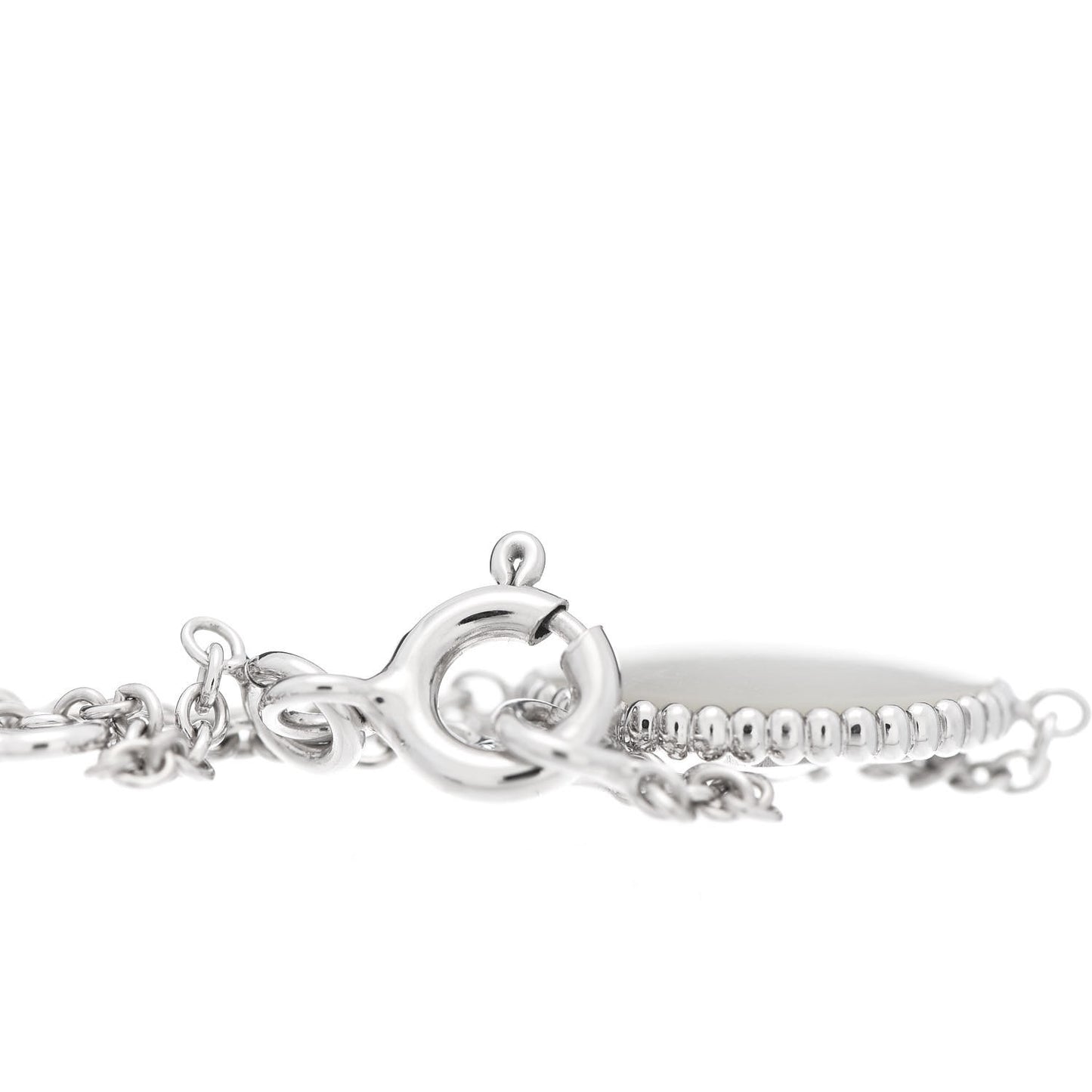 18K White Gold Diamond Mother of Pearl Rose Des Vents Bracelet