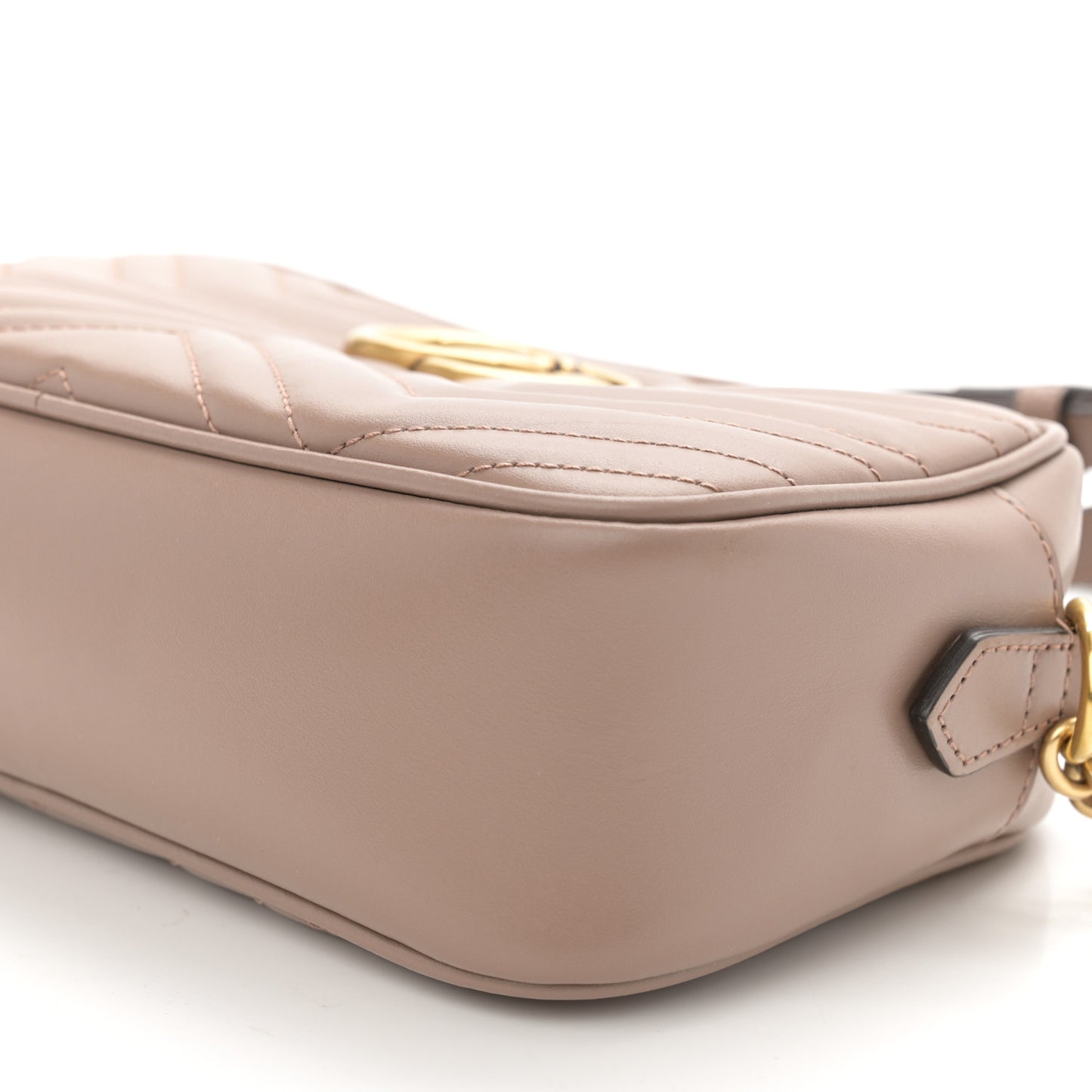 Calfskin Matelasse Small GG Marmont Chain Shoulder Bag Porcelain Rose