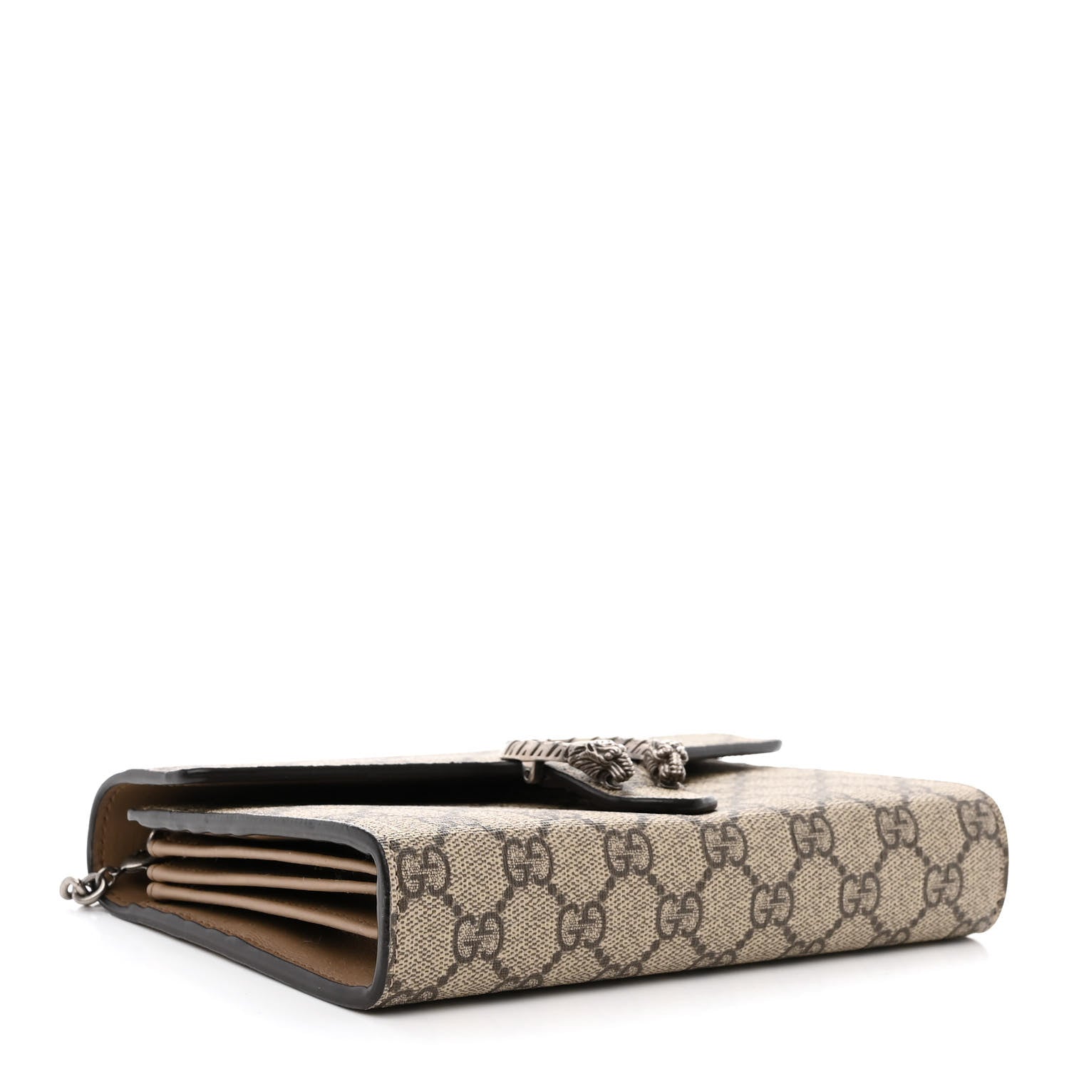 Gucci GG Supreme Monogram Mini Dionysus Chain Wallet Beige Taupe 4 of 10