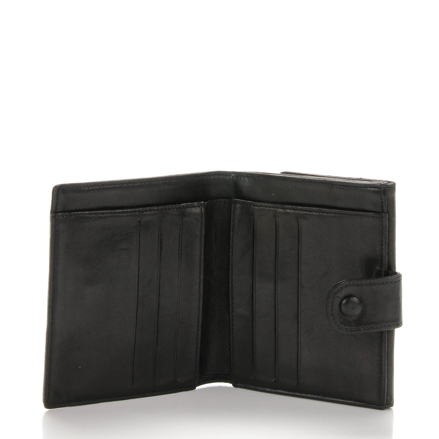 Chanel Lambskin Timeless CC Compact French Wallet Black 5 of 8