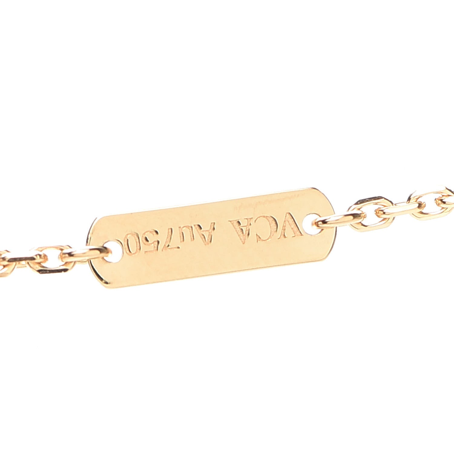 Van Cleef & Arpels 18K Yellow Gold Carnelian Vintage Alhambra Pendant Necklace 6 of 7