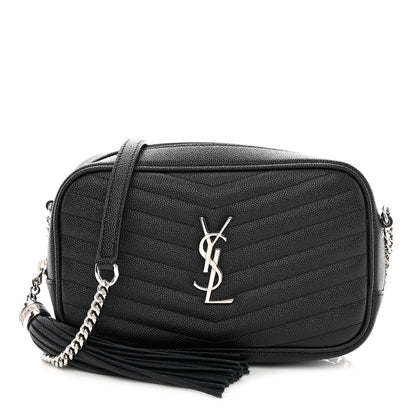 Saint Laurent Grain De Poudre Matelasse Monogram Mini Lou Camera Bag Black 1 of 12