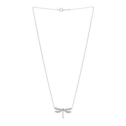 Tiffany Platinum Diamond Dragonfly Pendant Necklace 3 of 5