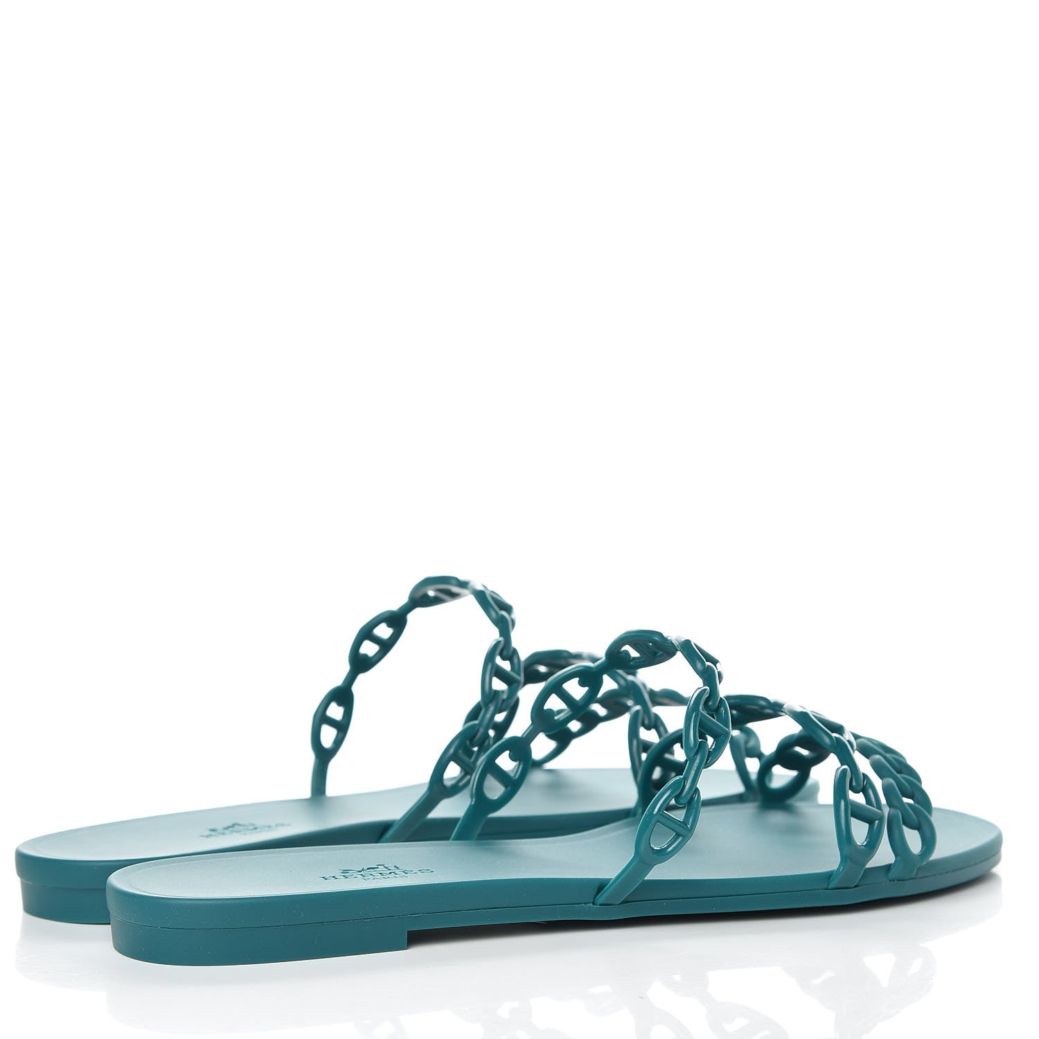 Hermes TPU Rivage Sandals 40 Vert d'Ete 4 of 7