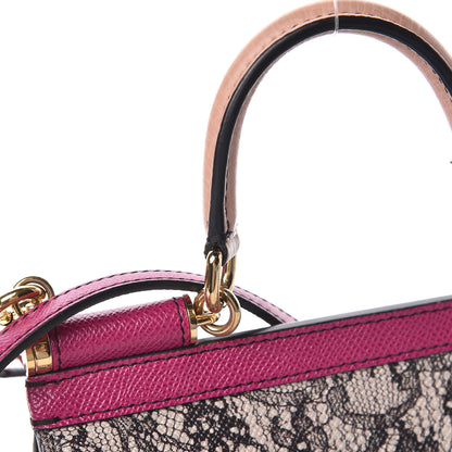Dolce & Gabbana Dauphine Lace Print Small Miss Sicily Satchel Multicolor 8 of 13