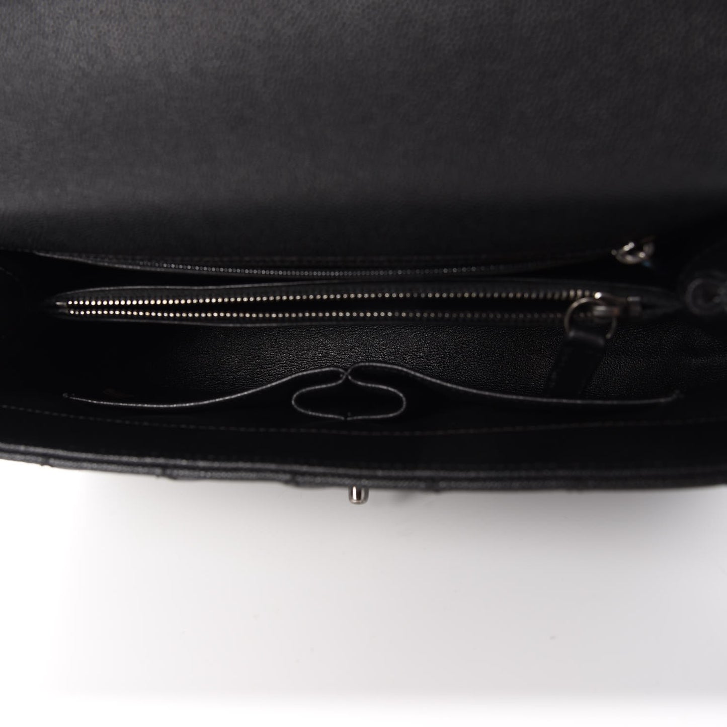 Caviar Lizard Quilted Small Coco Handle Flap Black