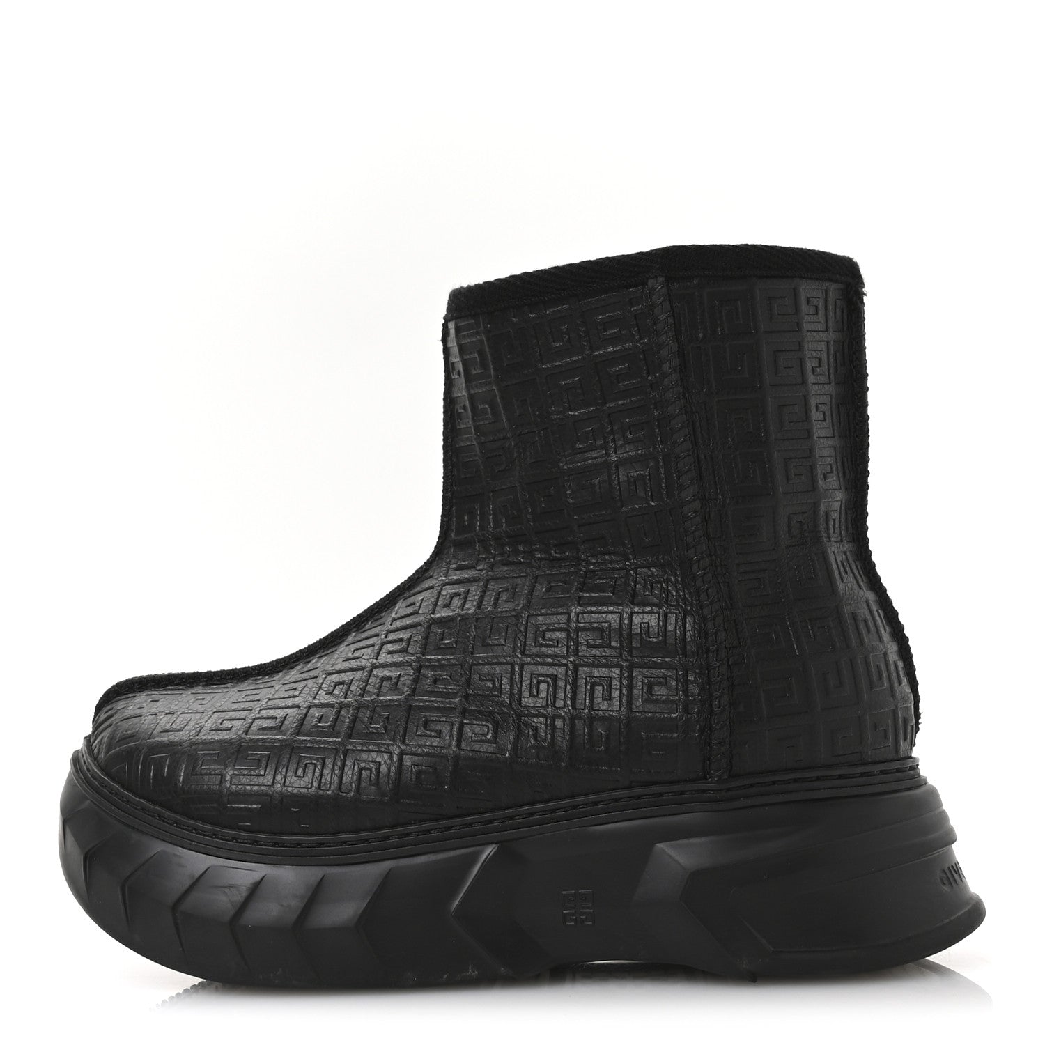 Givenchy Calfskin Logo Embossed Marshmallow Boots 37 Black 1 of 8