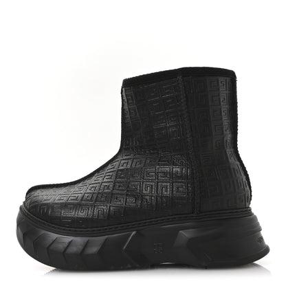 Givenchy Calfskin Logo Embossed Marshmallow Boots 37 Black 1 of 8