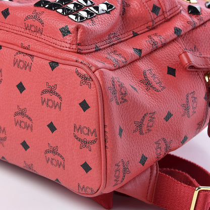 MCM Visetos Studded Small Stark Backpack Corail 6 of 8