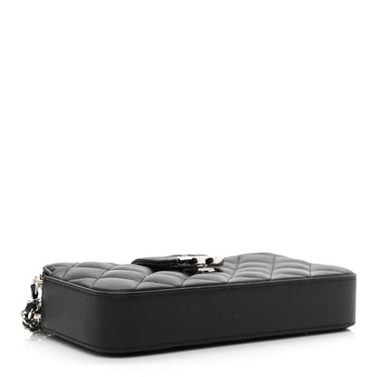 Chanel Lambskin Quilted CC Box Clutch With Chain Black 4 of 14