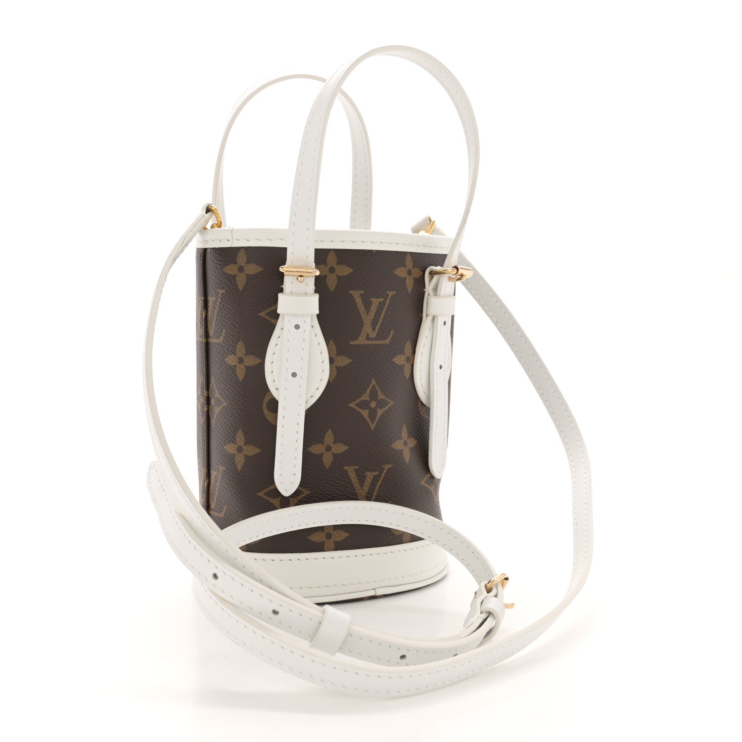 Louis Vuitton Monogram LV Match Nano Bucket Bag White 4 of 12