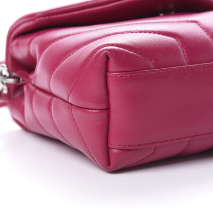 Saint Laurent Calfskin Y Quilted Monogram Toy Loulou Crossbody Bag Freesia 9 of 12