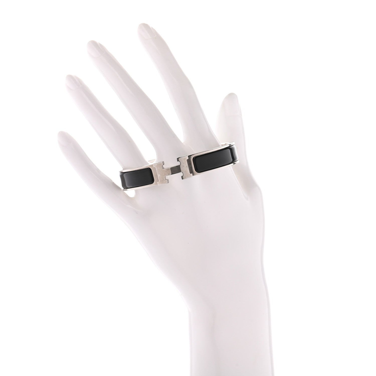 Hermes Enamel Narrow Clic Clac H Bracelet PM Black 2 of 4