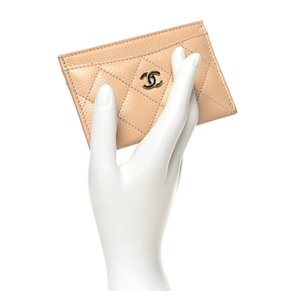 Chanel Caviar Quilted Card Holder Beige 2 of 10