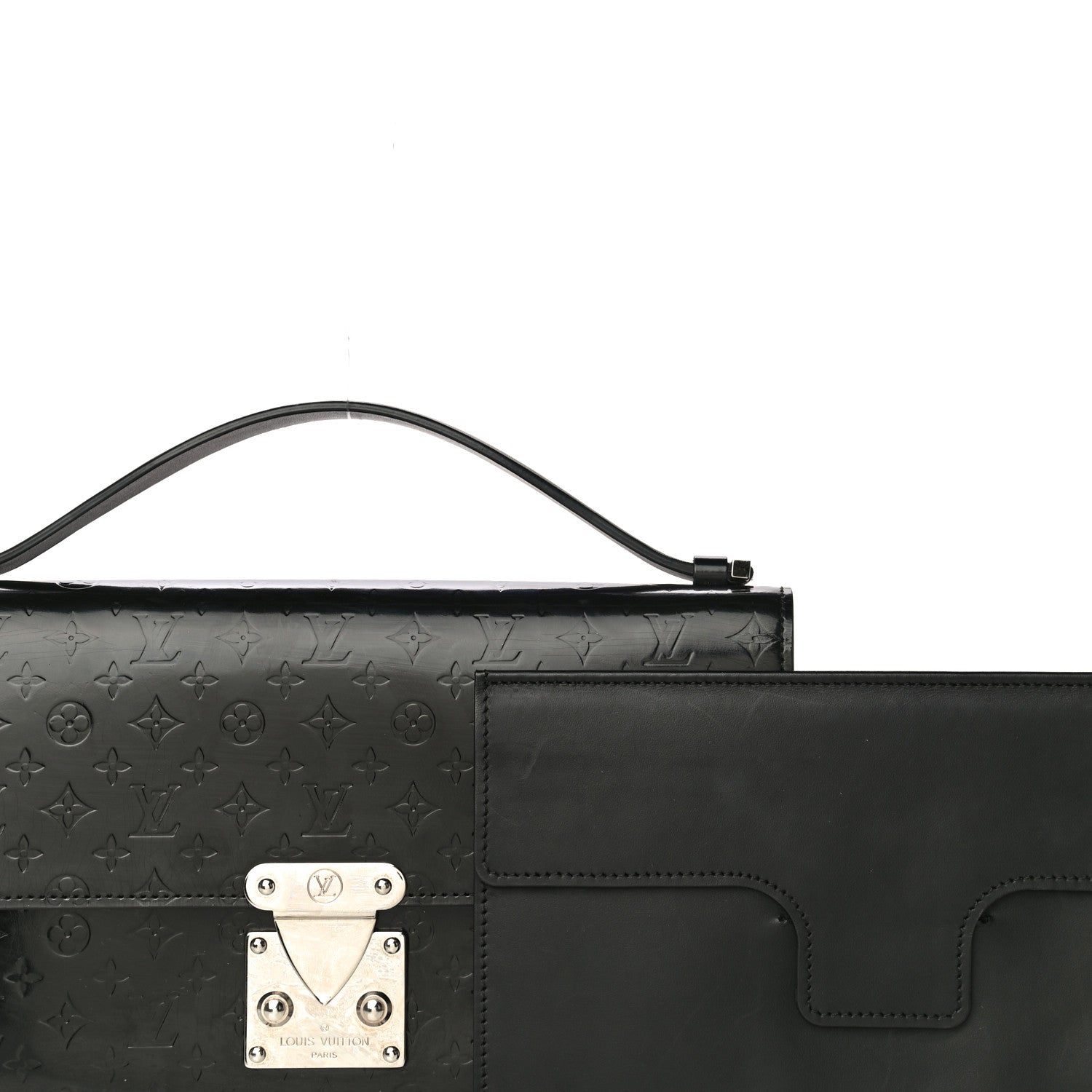 Louis Vuitton Monogram Glace Anouchka Pochette MM Black 6 of 23