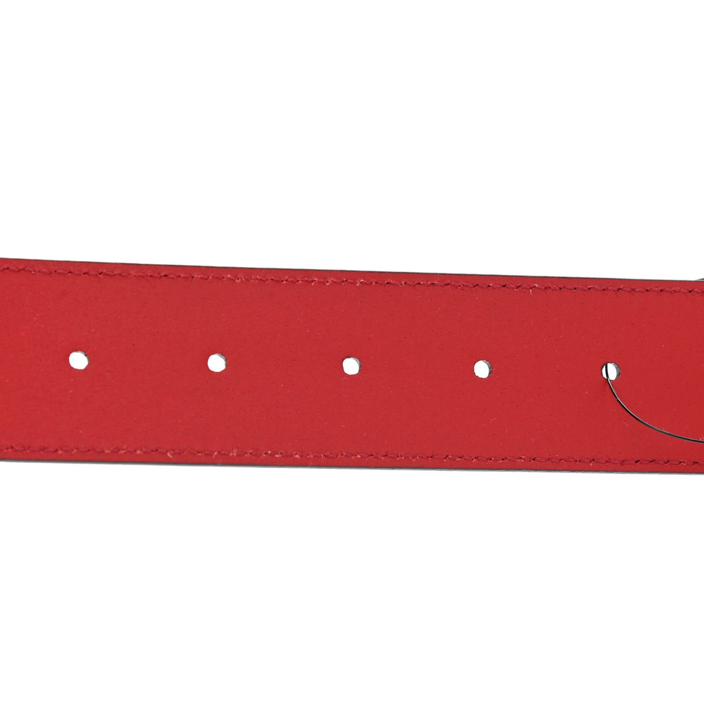 Selleria Calfskin Mens Interlocking G 37mm Belt Rosso