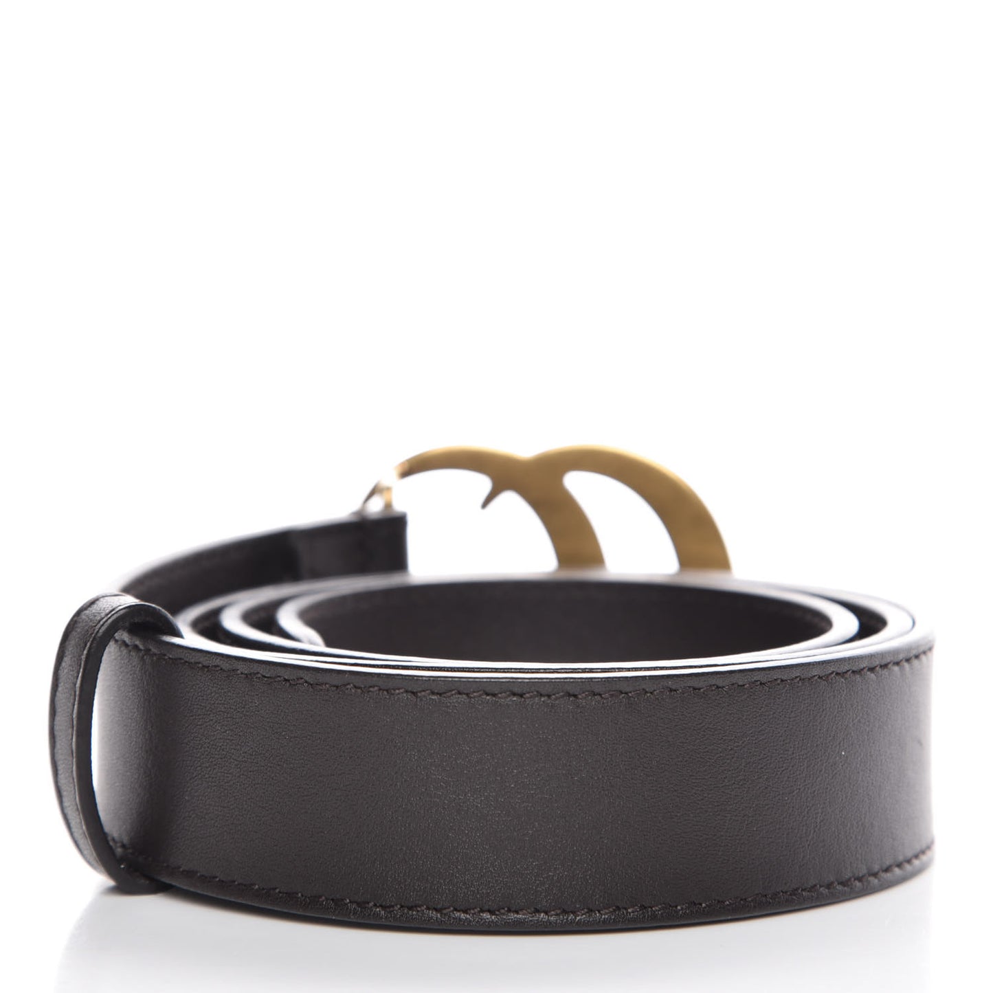 Calfskin Double G 30mm Belt 80 32 Dark Cocoa