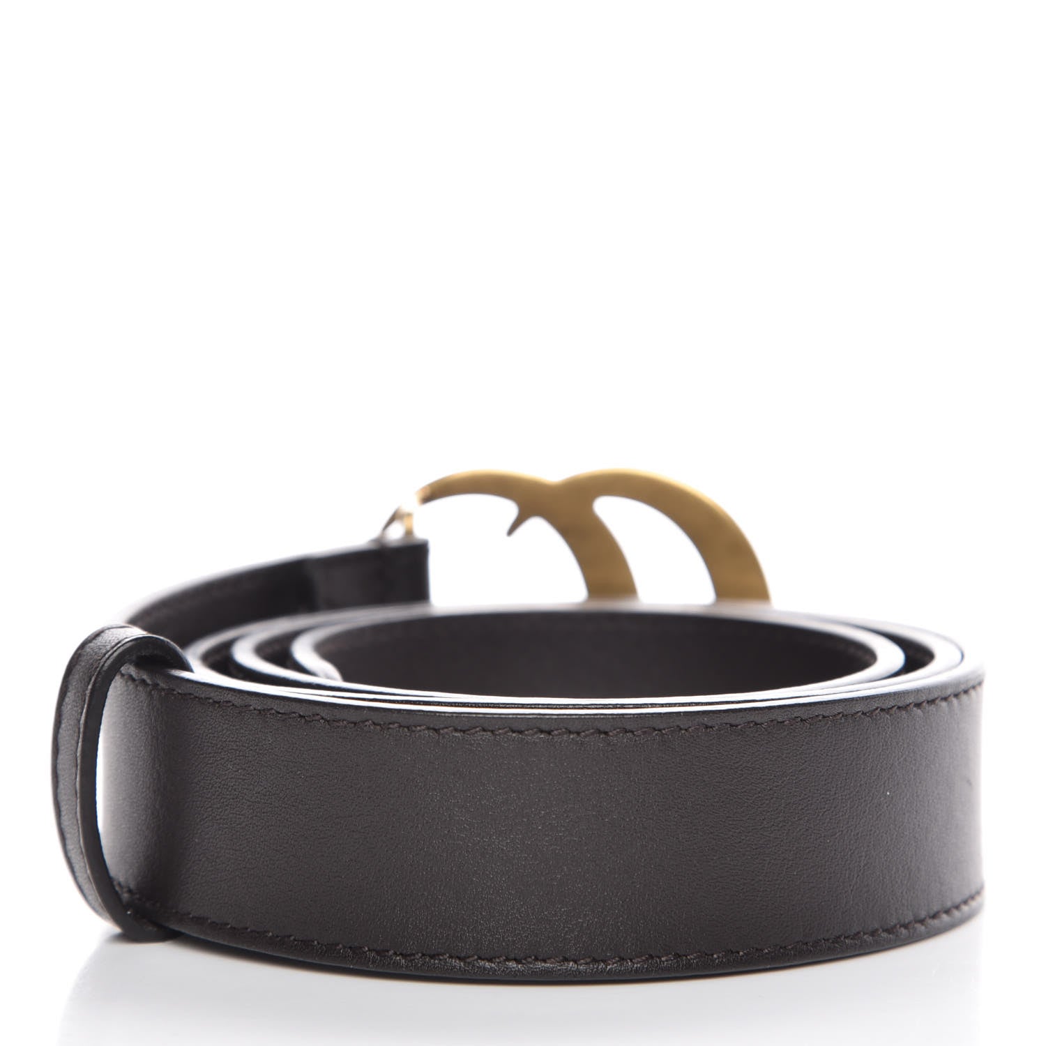 Gucci Calfskin Double G 30mm Belt 80 32 Dark Cocoa 3 of 7