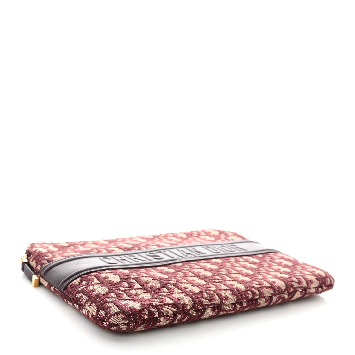 Christian Dior Oblique Logo Pouch Burgundy 4 of 8