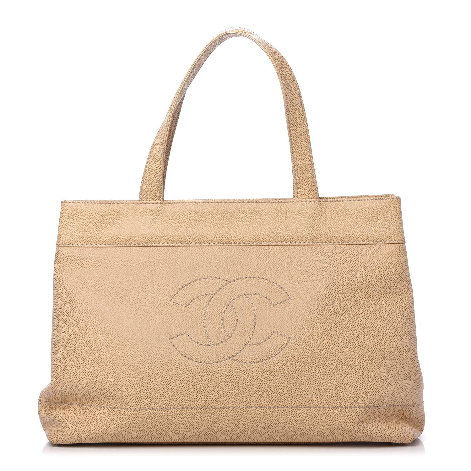 Chanel Caviar CC Tote Beige 1 of 11