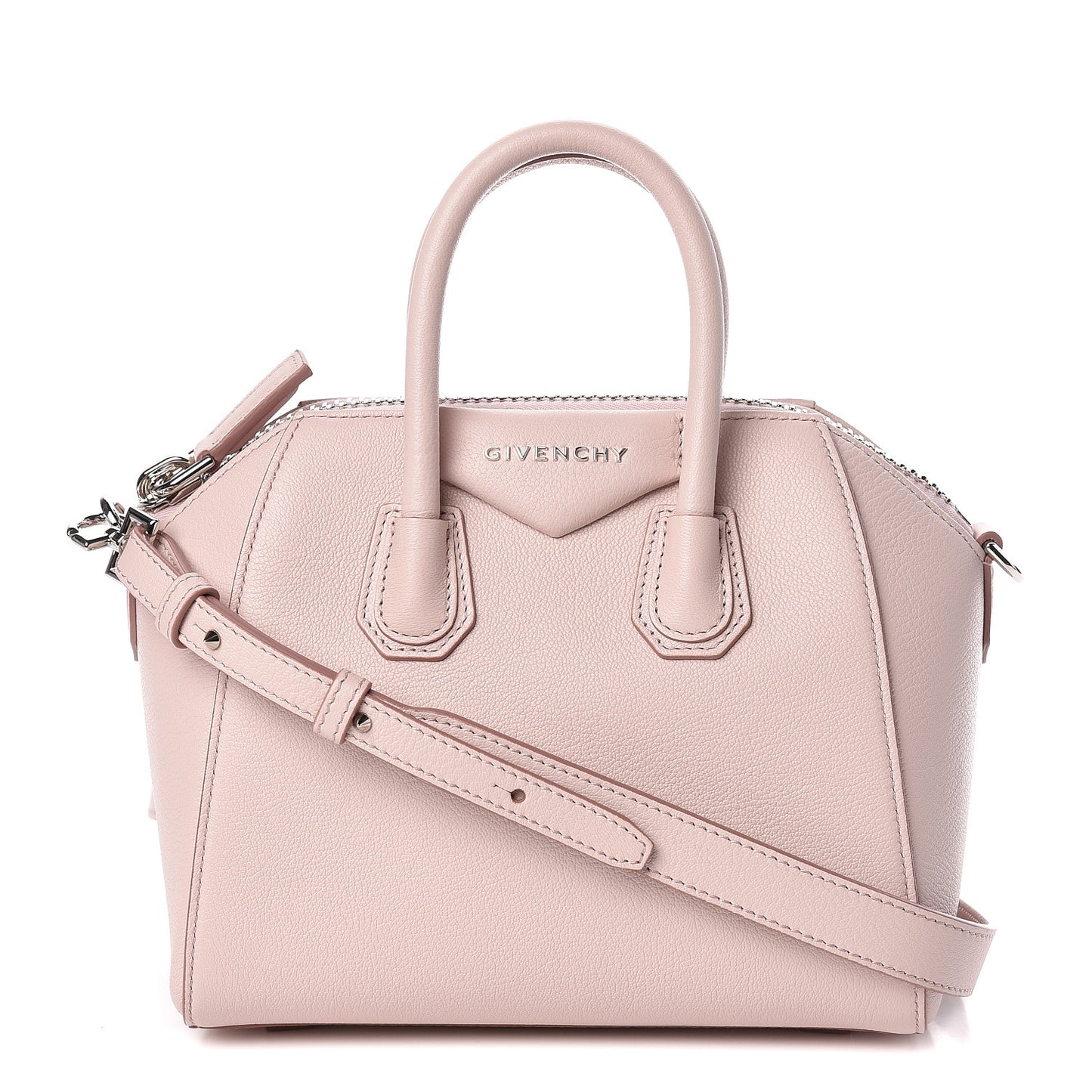 Sugar Goatskin Mini Antigona Pale Pink