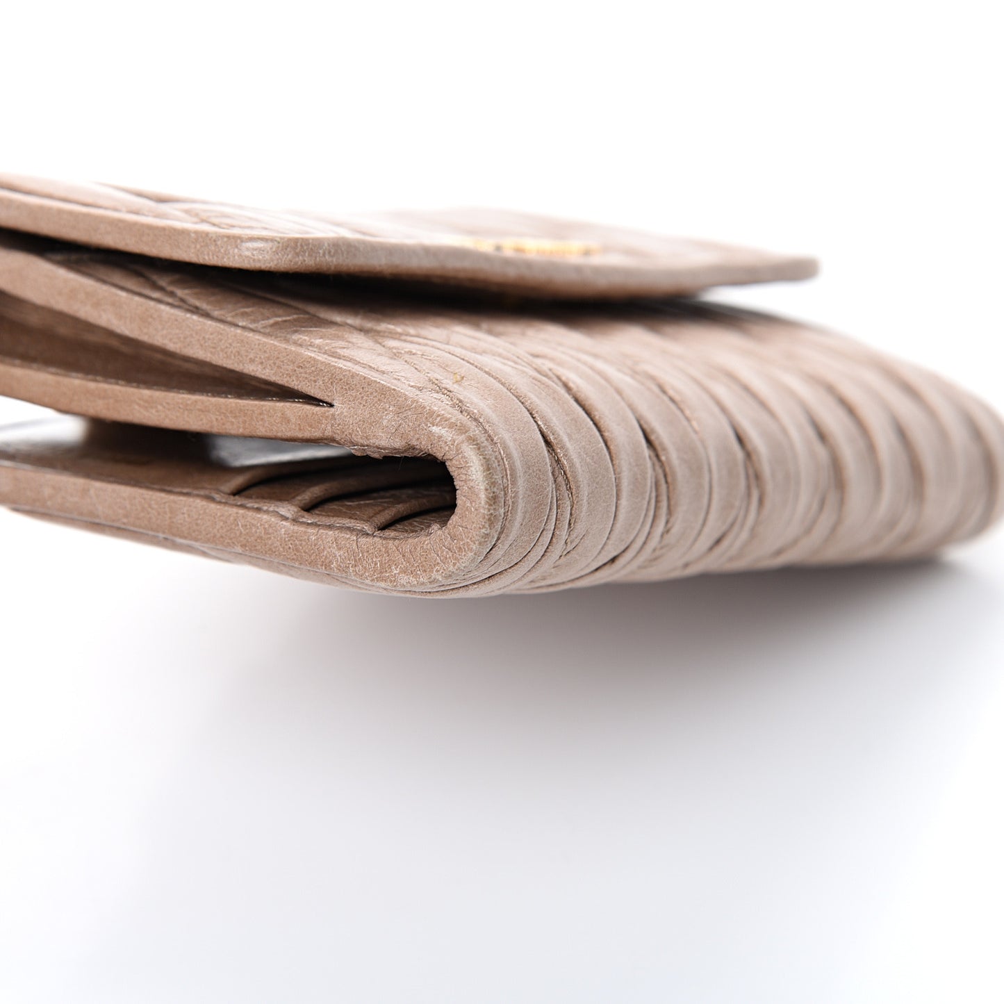 Nappa Matelasse Lux Flap Wallet Cammeo