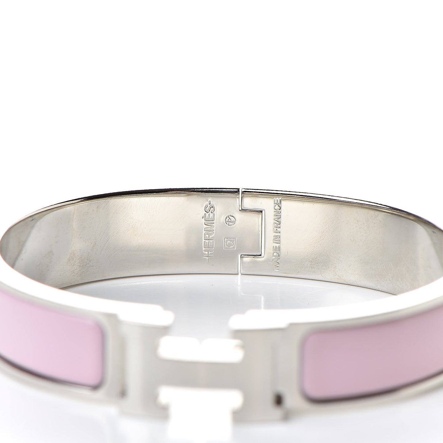 Enamel Narrow Clic Clac H Bracelet PM Rose Dragee
