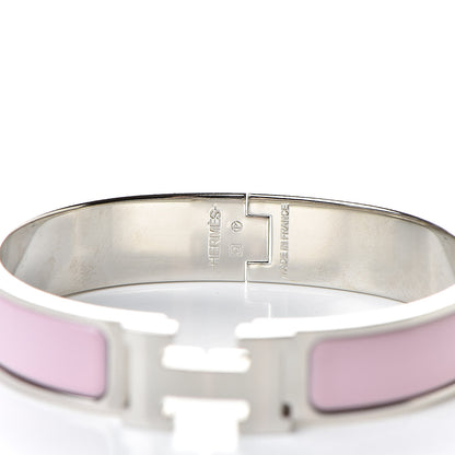Hermes Enamel Narrow Clic Clac H Bracelet PM Rose Dragee 4 of 5