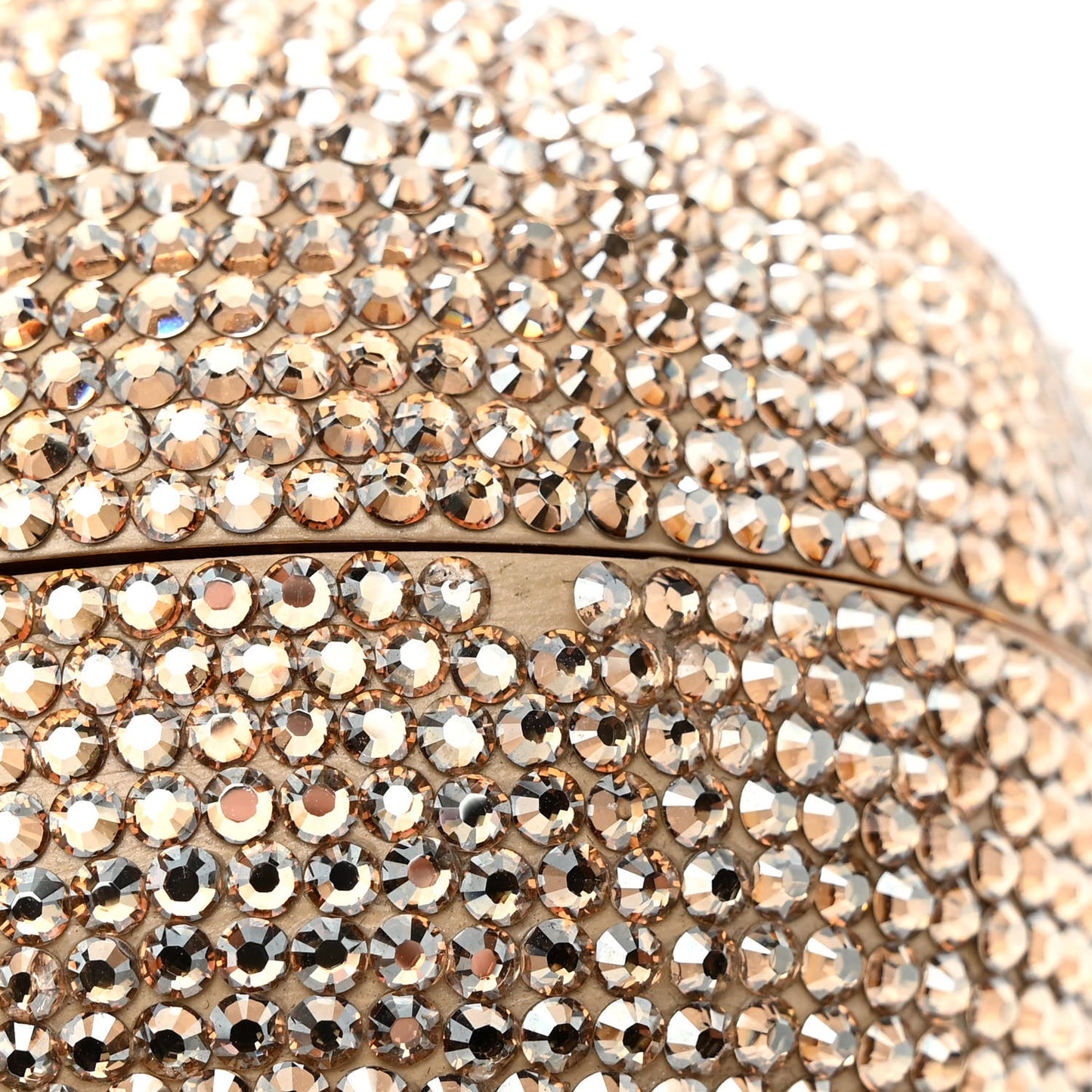 Crystal Heart Minaudiere Clutch Gold