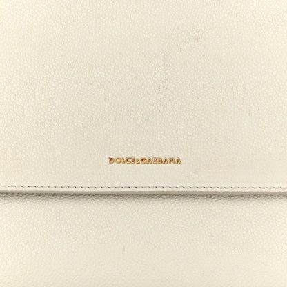 Dolce & Gabbana Calfskin Medium Sicily Soft Satchel White 7 of 14