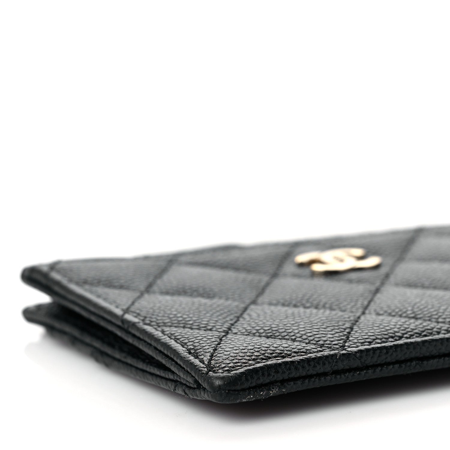 Chanel Caviar Quilted CC Zip Card Holder Black 5 of 9
