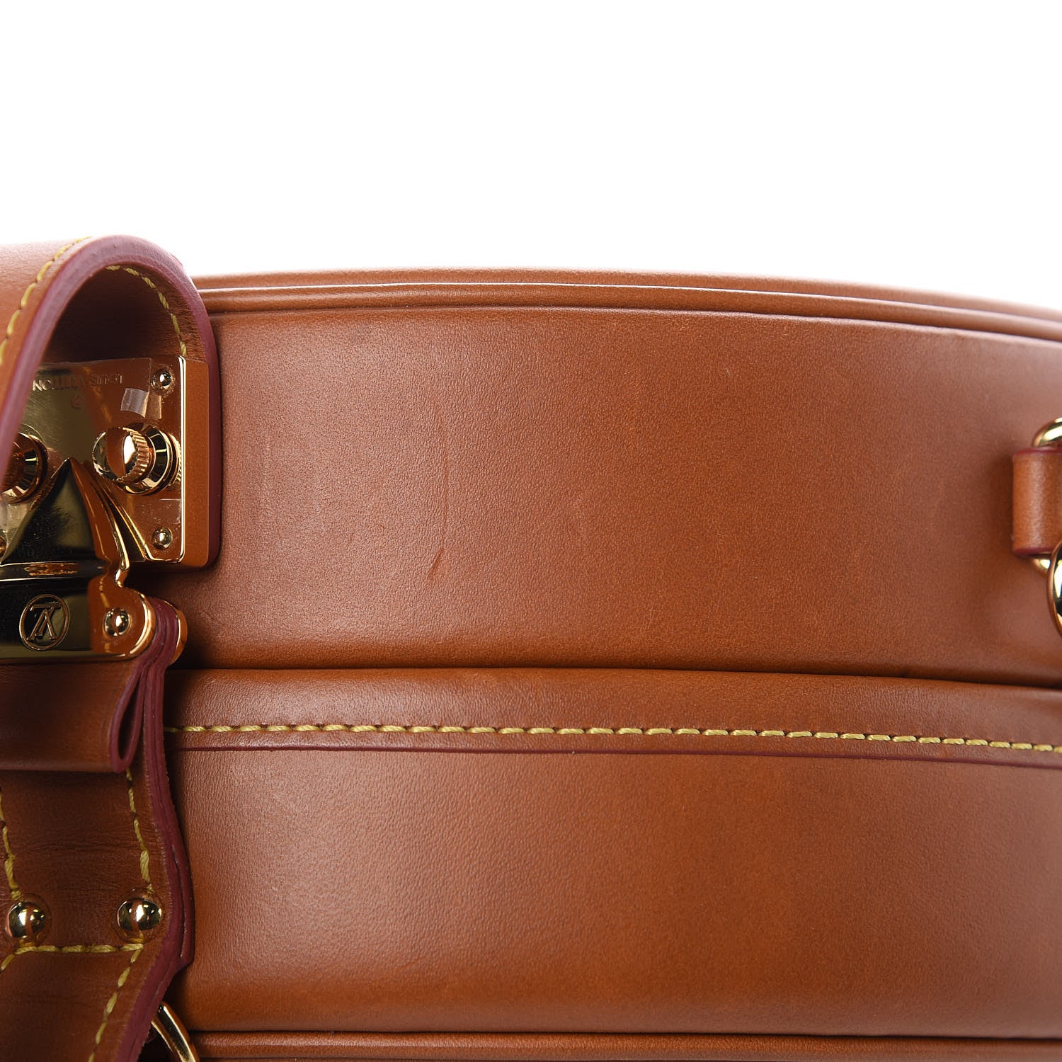 Louis Vuitton Calfskin Catogram Petite Boite Chapeau Tan 11 of 13