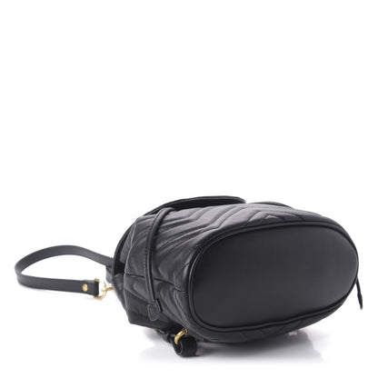 Gucci Calfskin Matelasse GG Marmont Flap Backpack Black 3 of 9