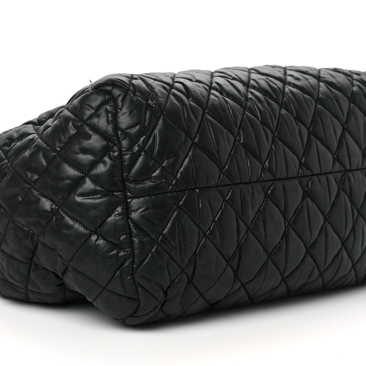 Nylon Quilted Medium Coco Cocoon Tote Black