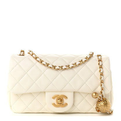 Chanel Lambskin Quilted Mini Rectangular Pearl Crush Flap White 1 of 10