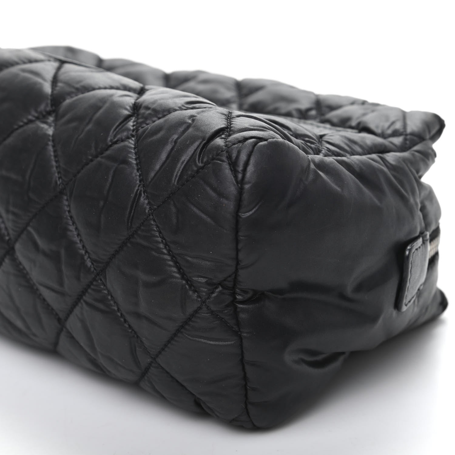 Chanel Nylon Quilted Cocoon Cosmetic Case Black 9 of 9