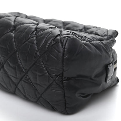 Chanel Nylon Quilted Cocoon Cosmetic Case Black 9 of 9
