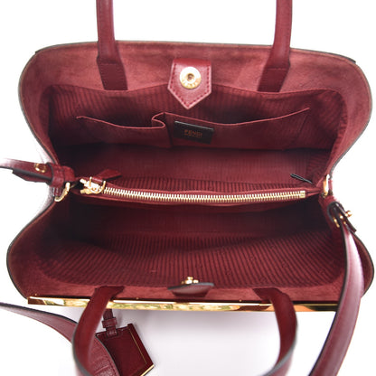 Fendi Vitello Elite Regular 2Jours Tote Rosso Scuro Ciliegia 5 of 11