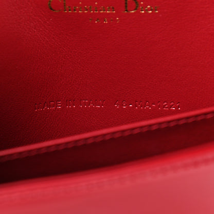Christian Dior Patent Cannage Lady Dior Clutch Rouge Ceris 8 of 12