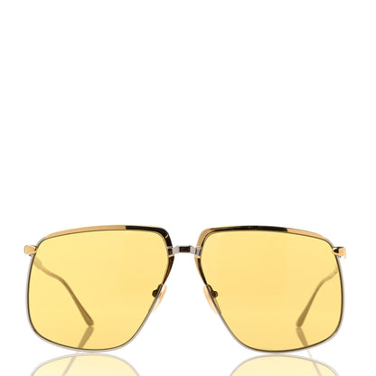 Gucci Metal Aviator Sunglasses GG0365S Silver Yellow 2 of 8