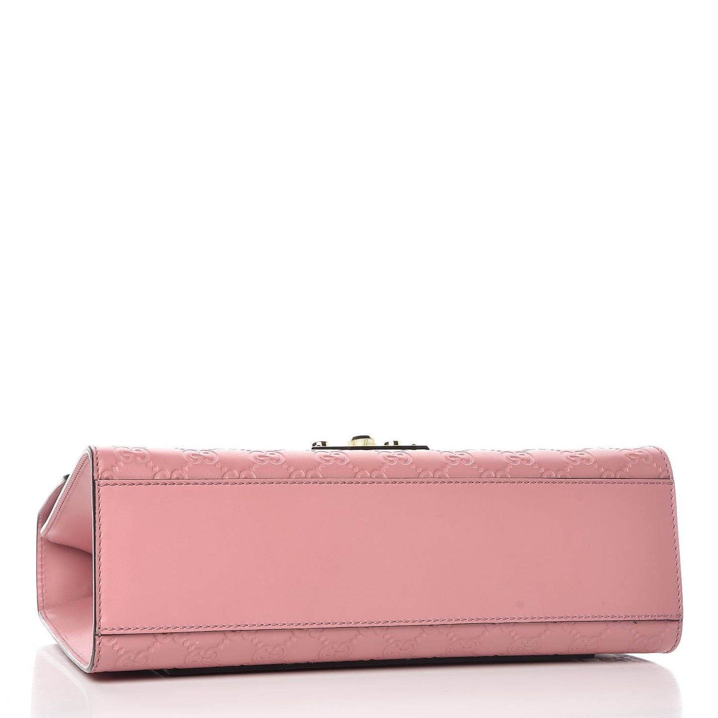 Guccissima Signature Medium Padlock Shoulder Bag Rose Baby Candy