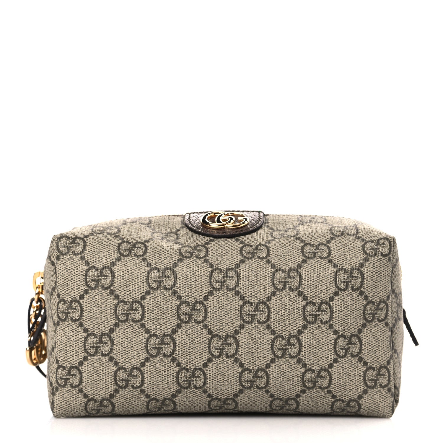 Gucci Soft GG Supreme Monogram Calfskin Medium Ophidia Cosmetic Case Beige Ebony New Acero 1 of 10