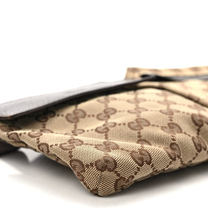Gucci GG Monogram Double Pocket Belt Bag Dark Brown 8 of 9