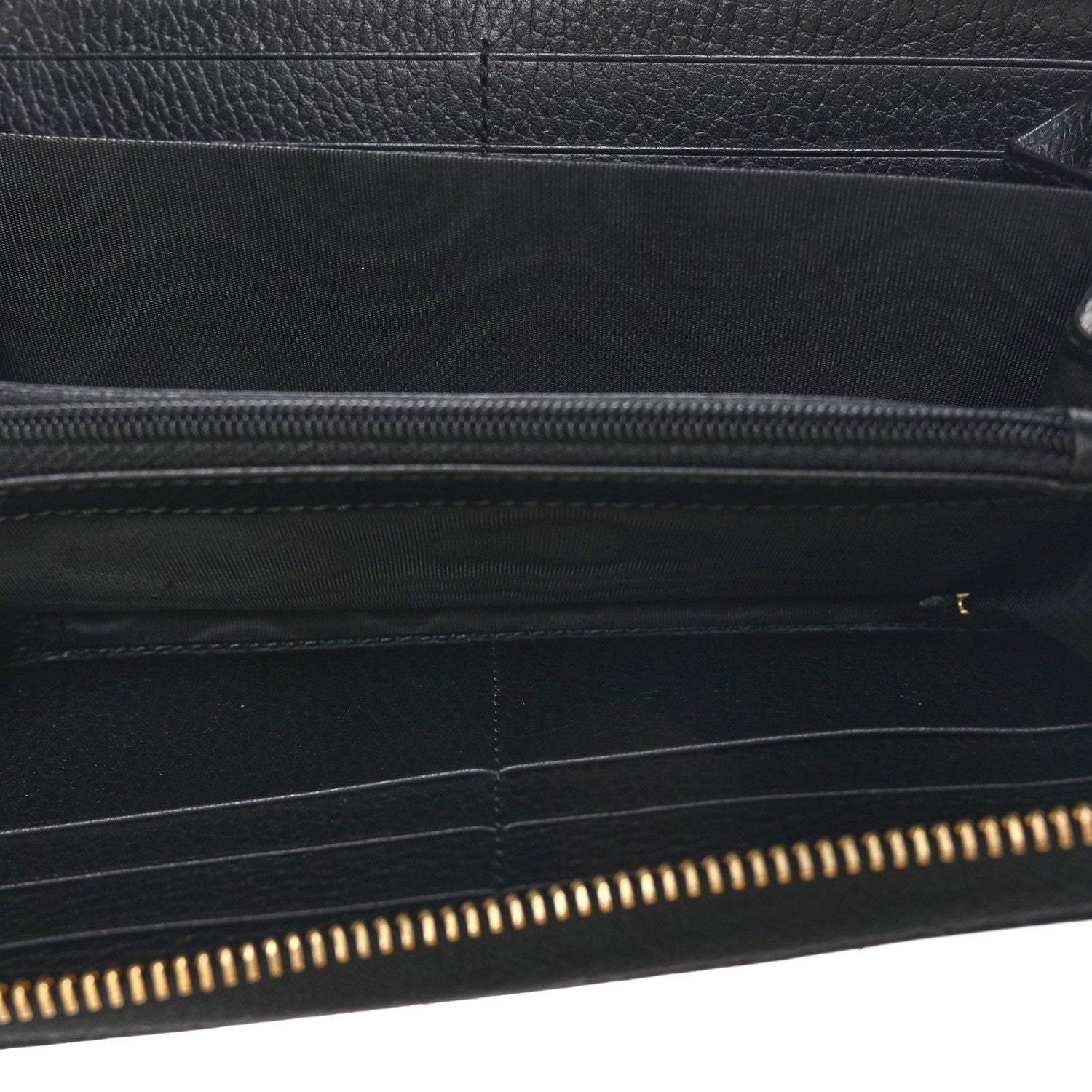 Gucci Dollar Calfskin GG Marmont Zip Around Wallet Black 6 of 11