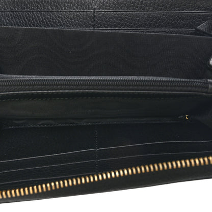 Gucci Dollar Calfskin GG Marmont Zip Around Wallet Black 6 of 11