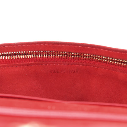 Christian Dior Grained Calfskin Diorama Wallet on Chain Pouch Rouge Vif 7 of 12