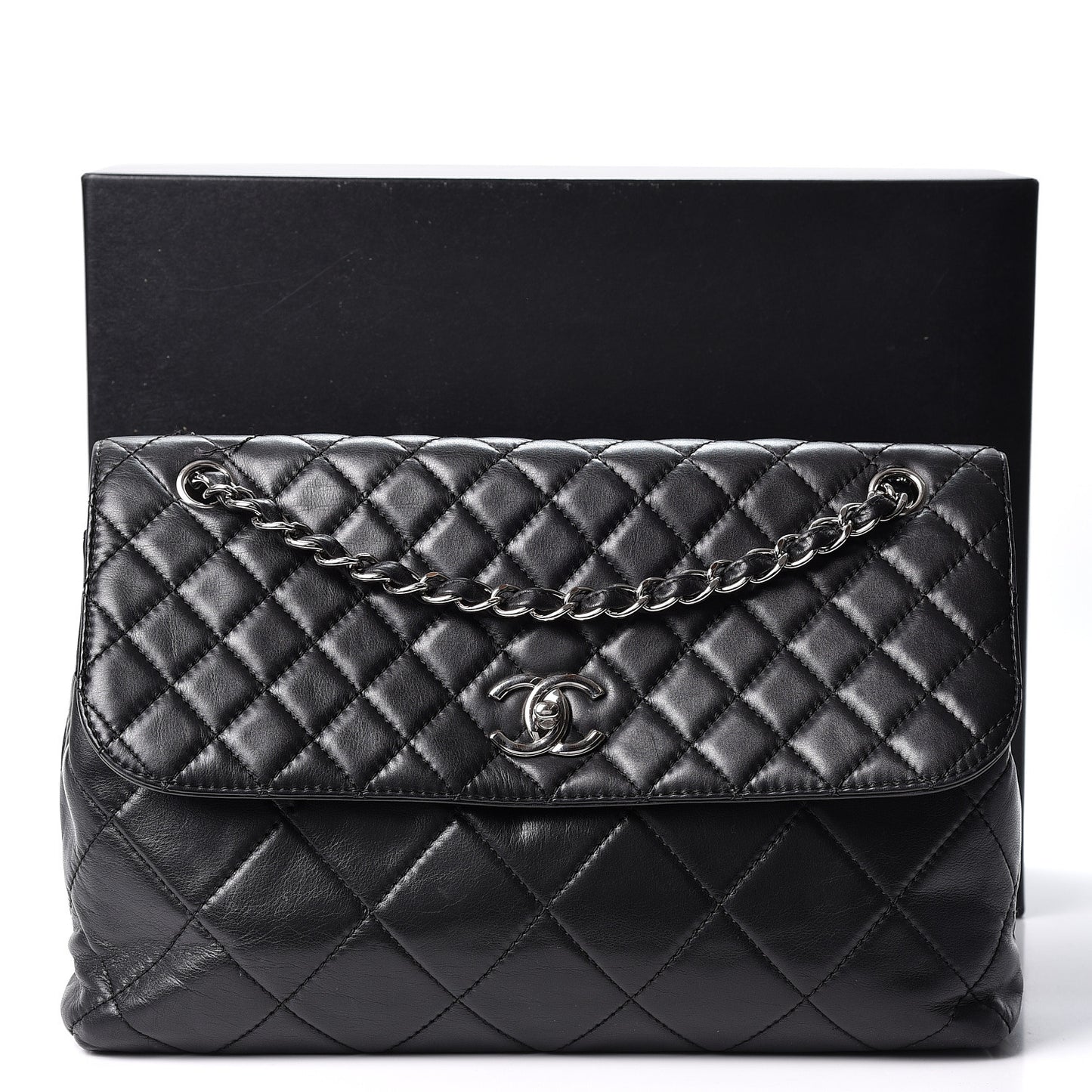 Calfskin Quilted In The Business Flap Bag Black